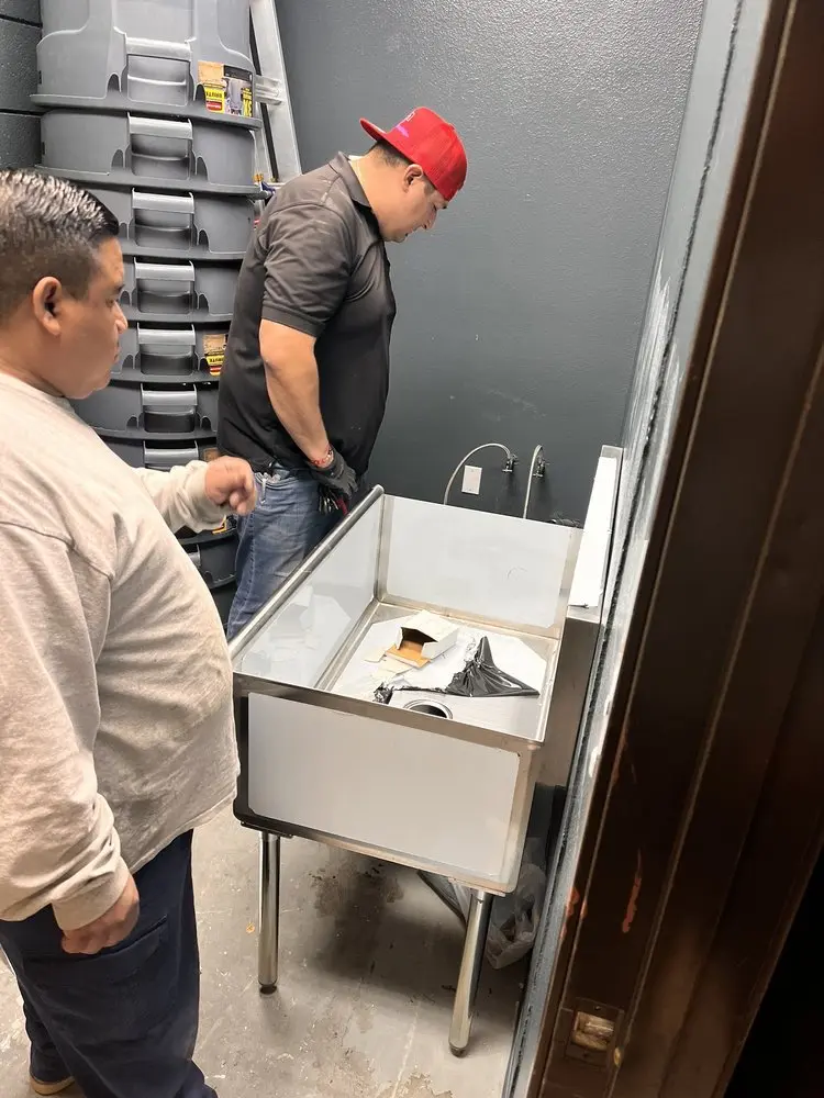 Commercial plumbing and sink installation in North Lake Waco